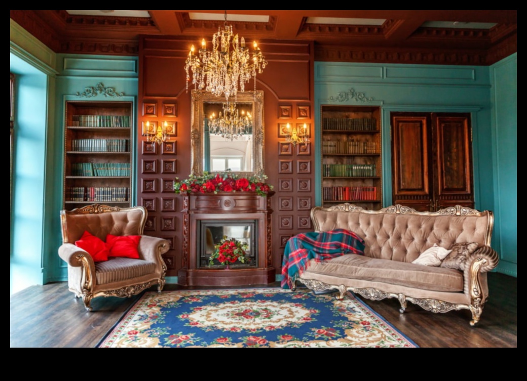 Decor de birou victorian cu eleganță antică
