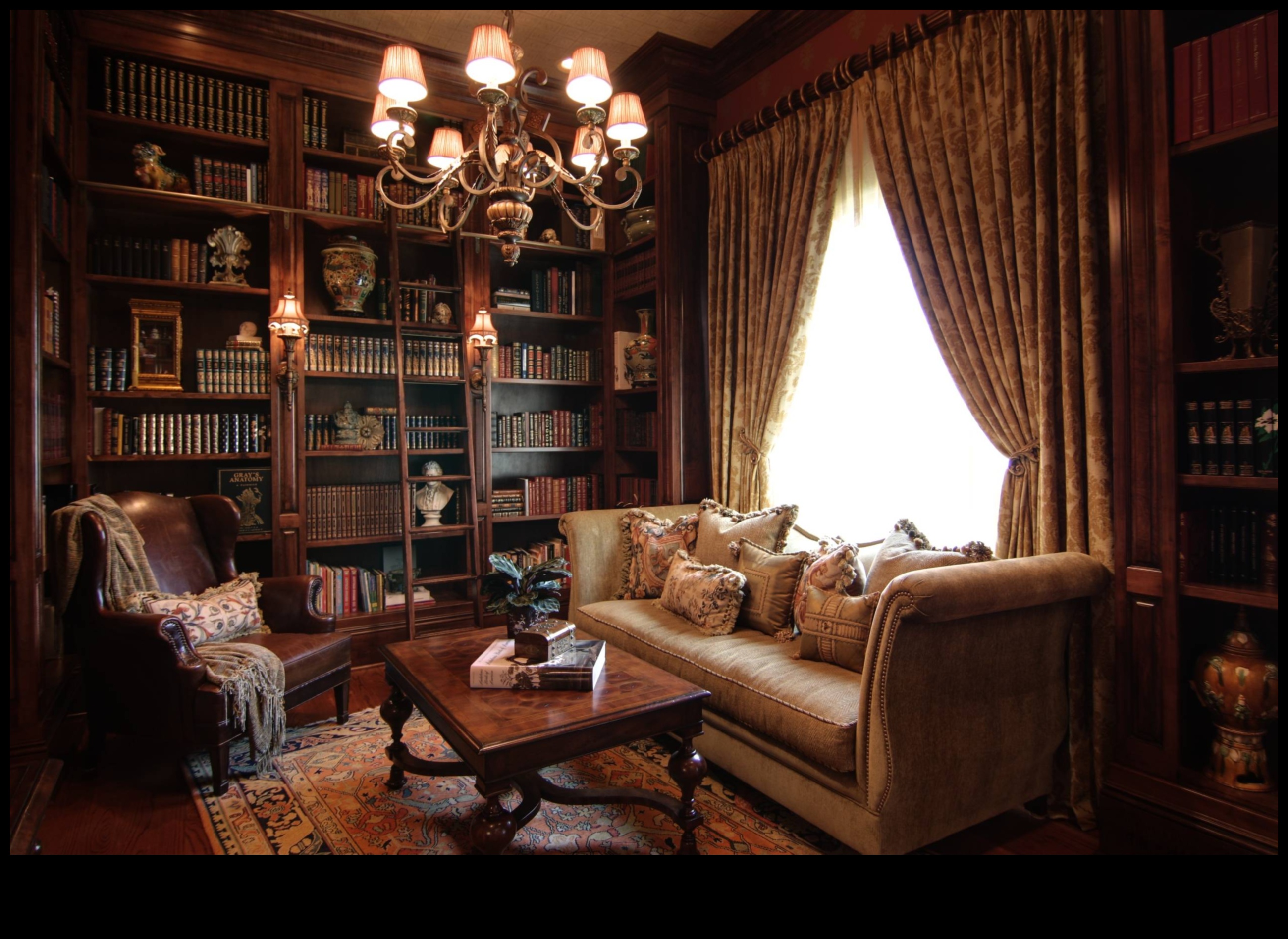 Decor de birou victorian cu eleganță antică