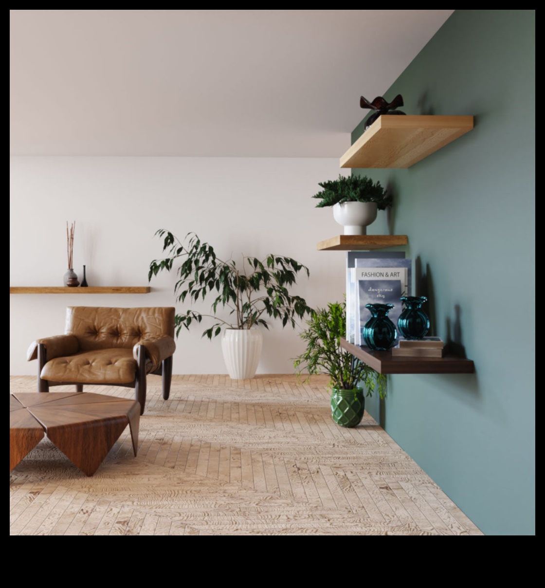 Rafturi plutitoare Suplimentul modern pentru camera dvs. de zi 4 Modalități creative de a folosi rafturile plutitoare în decorarea interioară