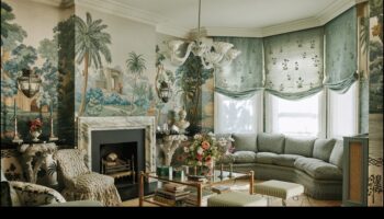 Decor de birou victorian cu eleganță antică