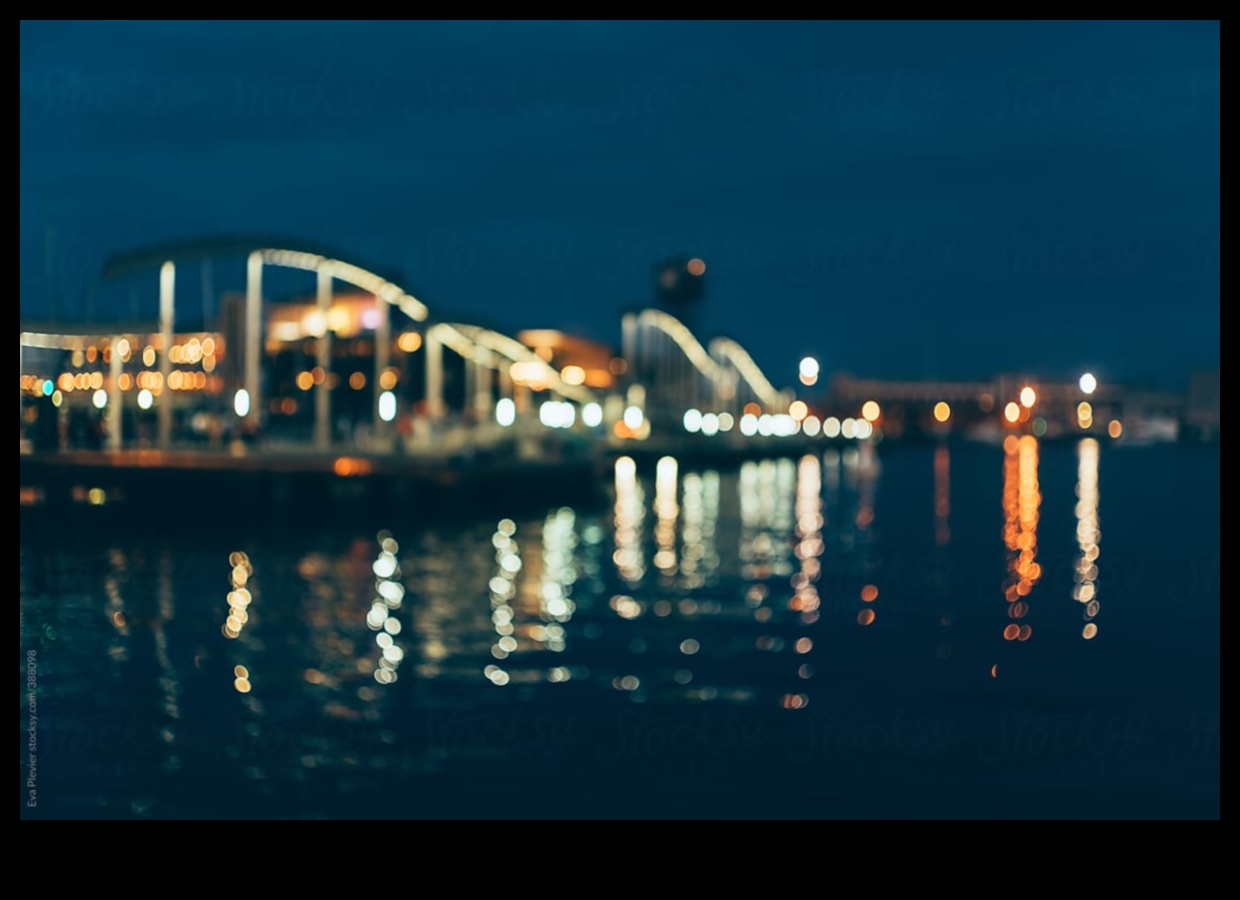 Luminile orașului reflectate în apele urbane 1 Reflecții nocturne: lumini ale orașului pe apele urbane