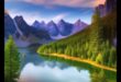 Reverie a naturii: o explorare picturală a peisajului senin