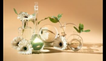 Reflecții în sticlă: natură moartă cu elemente transparente