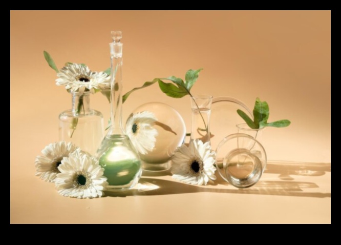 Reflecții în sticlă: natură moartă cu elemente transparente